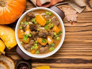 Courge Patidou et selles d’agneau