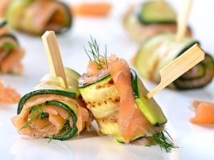 Courgettes rondes au saumon