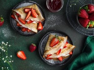 Crêpes autrichiennes au coulis de fraises
