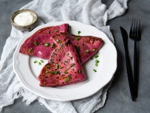 Crêpes à la betterave rouge