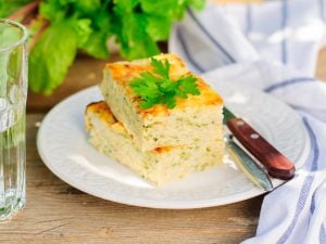 Gâteau de riz aux courgettes