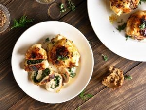 Involtini de poulet aux épinards