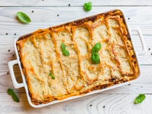 Lasagnes au saumon et poireaux
