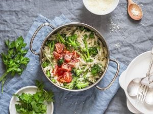 One pot pasta aux pois gourmands