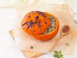 Patidou rôti sauce forestière