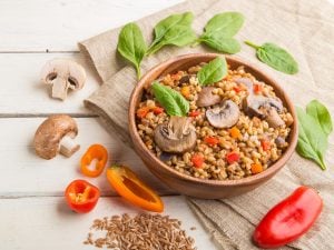 Petit épeautre aux champignons façon risotto