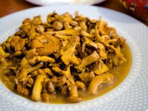 Poêlée de chanterelles et trompettes de la mort