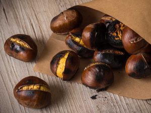 Châtaignes grillées au four