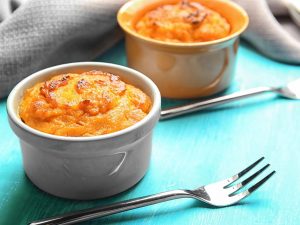 Soufflé de carottes, gouda et cumin