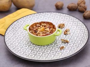 Gratin de pommes de terre au Roquefort et aux noix