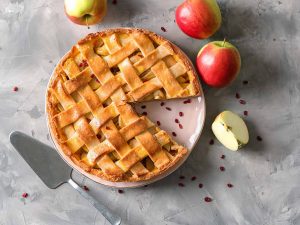 Tarte aux pommes et aux cranberries