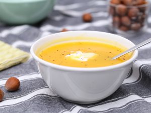 Soupe de courge Butternut aux ravioles de Geoffrey