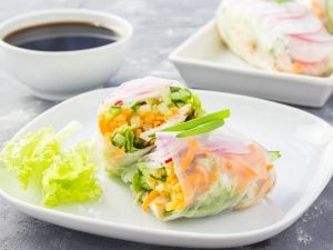 Rouleaux de printemps aux poireaux