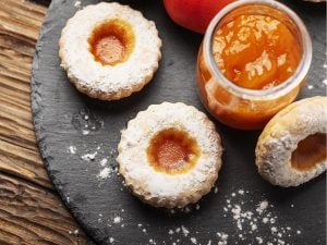 Sablés breton et abricots rôtis