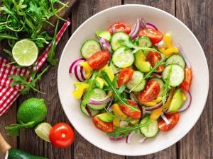 Salade de tomates et concombre