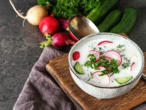 Verrine fraicheur au concombre et radis