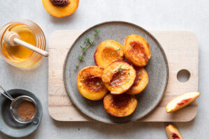 Nectarines au miel en papillotes