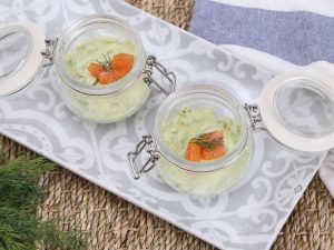 Mousse d’avocats au saumon