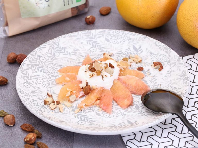 Recette Suprêmes de pomelos et chantilly aux fruits secs Potager City