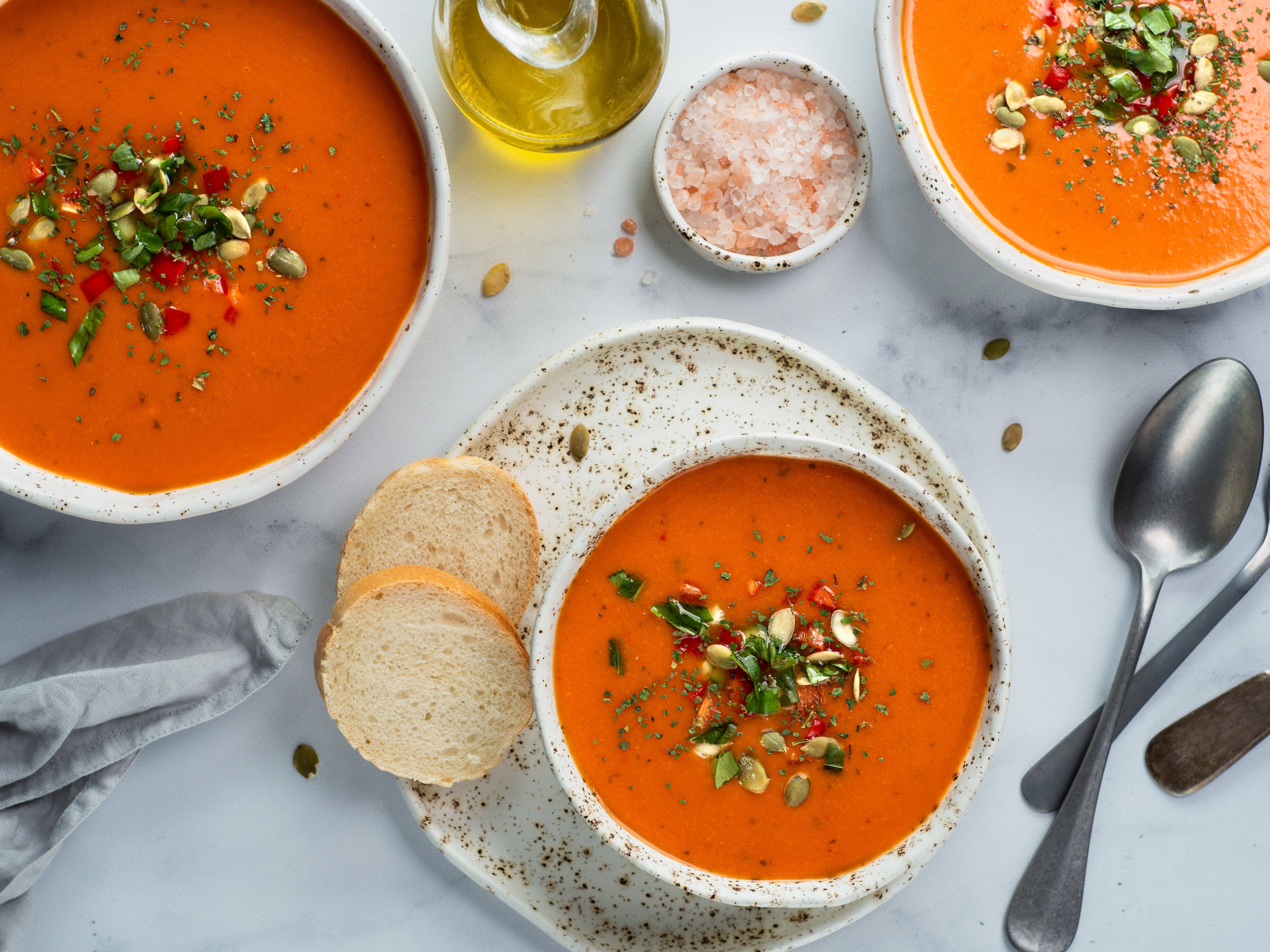 Gaspacho aux légumes d’été