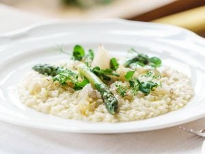 Risotto aux asperges et au safran