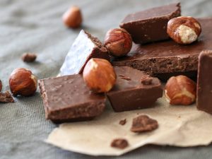 Barres chocolatées aux noisettes