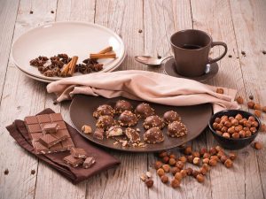 Boules au chocolat et aux noisettes