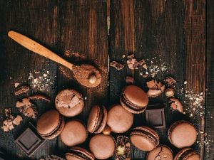 Macarons chocolat et noisette