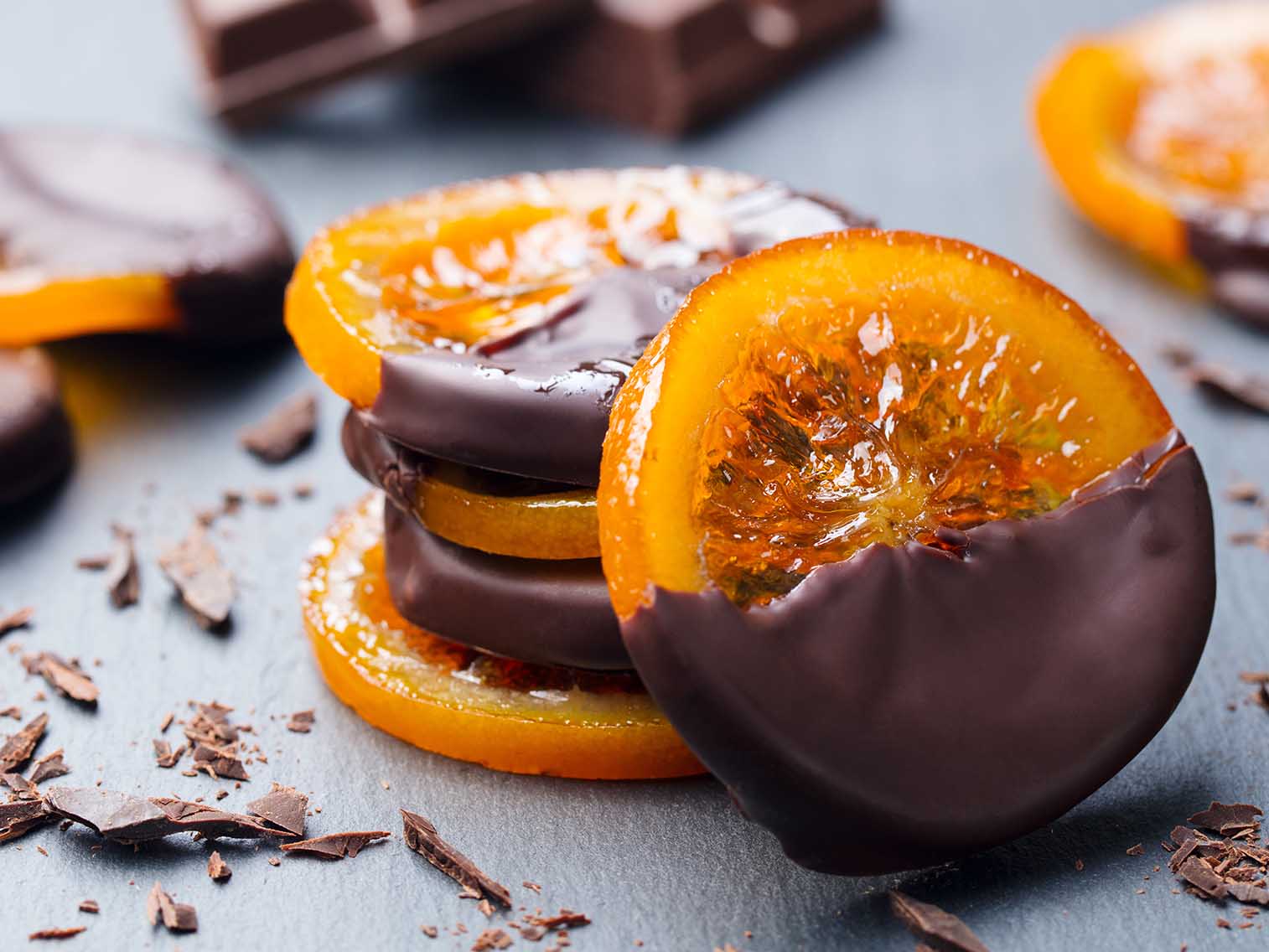 Recette Oranges confites au chocolat