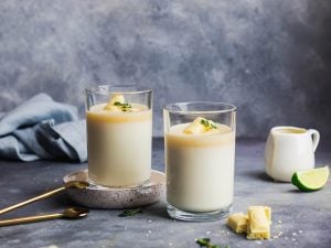 Panna cotta noix de coco citron vert
