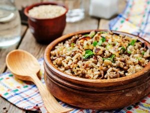 Pilaf de riz et lentilles