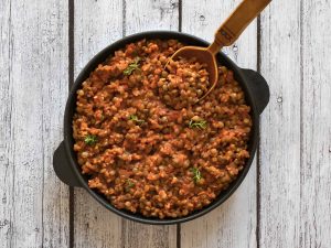 Lentilles façon risotto