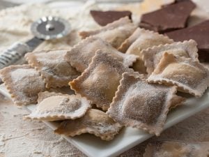 Raviolis au chocolat et noisette