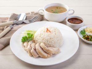 Riz au poulet et à la mandarine