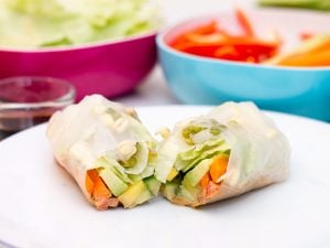 Rouleaux de printemps avocat et mangue