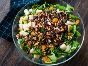 Salade chèvre frais et poires
