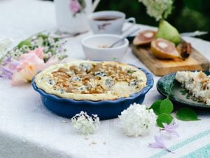 Tarte aux poires et roquefort