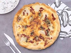 Quiche aux navets et roquefort