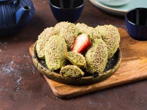 Cookies kiwi, thé matcha et chocolat blanc