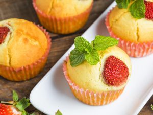 Cupcakes aux fraises