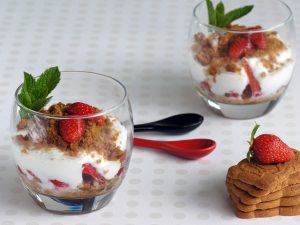 Verrine fraise, spéculoos, mascarpone