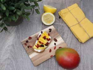 Tartines à la mangue