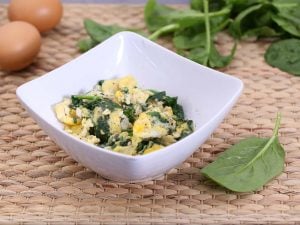 Omelette aux épinards