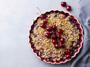 Crumble aux cerises