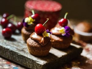 Cupcakes cerise et chocolat