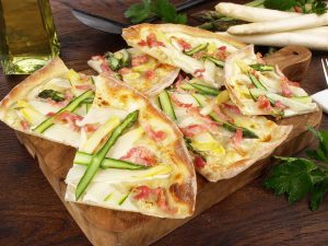 Quiche aux asperges et chorizo