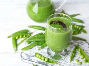 Verrine à la crème de petits pois