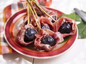 Brochettes figues, jambon de parme et mozzarella
