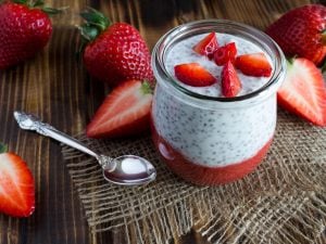 Chia pudding aux fraises