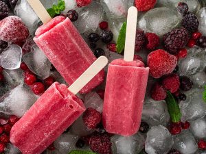 Glace à l’eau framboise